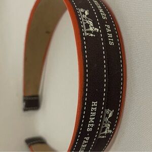 Brown and Orange Men's Accessory. Authentic ribbon from the brand repurposed